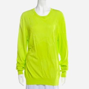 Hermes Scoop neck sweater size XL lime green